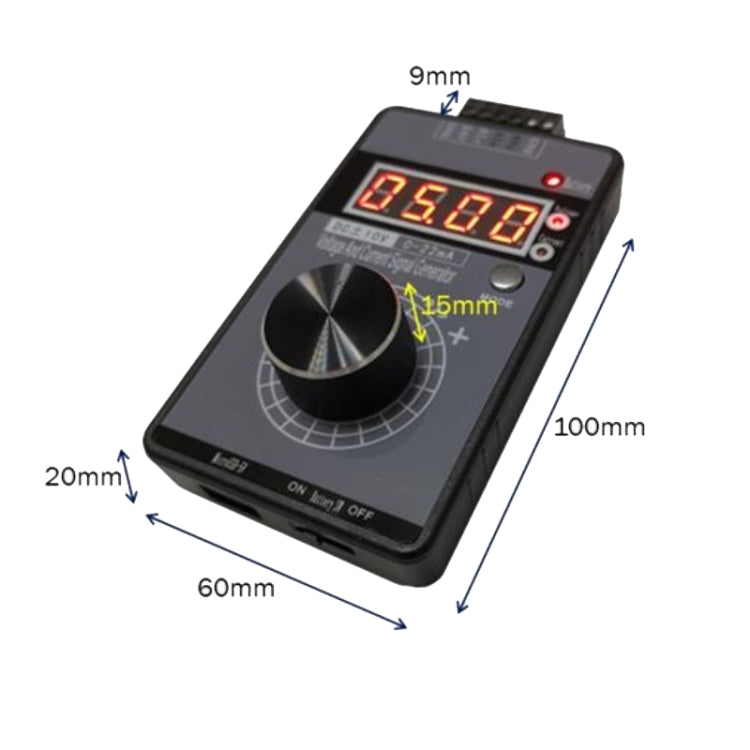 4-20mA 0-10V Signal Generator Adjustable Voltage Current Simulator, Built-in Battery (Black) - Boards & Shields by PMC Jewellery | Online Shopping South Africa | PMC Jewellery | Buy Now Pay Later Mobicred