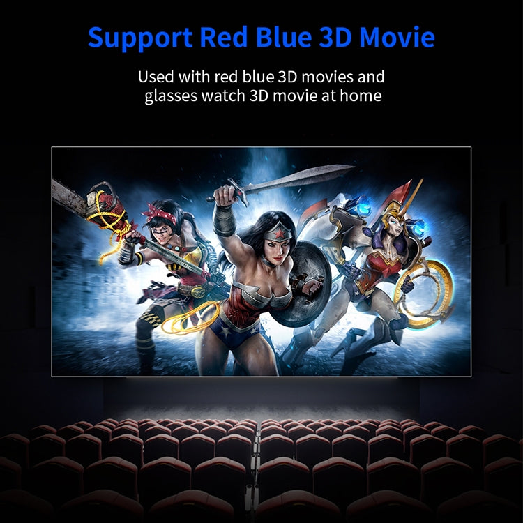 VS626 Android 3500ANSI Lumens 1080*720 Resolution LED+LCD Technology Smart Projector, Support AV / HDMI / SD Card / USB / VGA (Black) - free shipping - PMC TechLife - Order now!