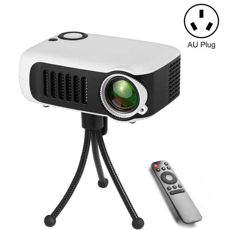 A2000 Portable Projector 800 Lumen LCD Home Theater Video Projector, Support 1080P, AU Plug (White) - LED Projector by PMC Jewellery | Online Shopping South Africa | PMC Jewellery | Buy Now Pay Later Mobicred