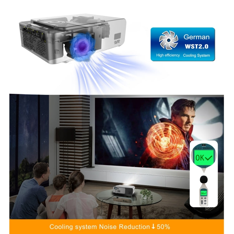 T6 2000ANSI Lumens 1080P LCD Mini Theater Projector, Phone Version, AU Plug(Silver) - LED Projector by PMC Jewellery | Online Shopping South Africa | PMC Jewellery | Buy Now Pay Later Mobicred