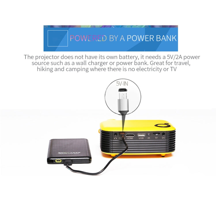 A2000 1080P Mini Portable Smart Projector Children Projector, UK Plug(White Grey) - free shipping - PMC Jewellery - Order now!