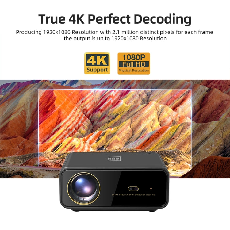 AUN U001 4K 18000 Lumens Portable Home Theater LED HD Digital Projector (US Plug) - LED Projector by AUN | Online Shopping South Africa | PMC Jewellery | Buy Now Pay Later Mobicred