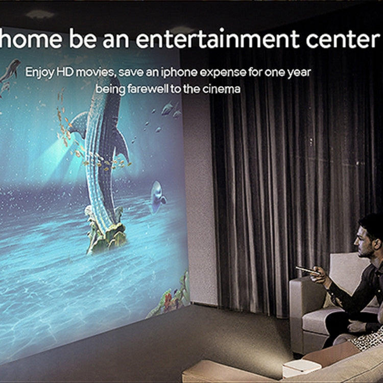P07-D Mini 50 Lumens Android Home Theater Bluetooth LED Projector with Remote Control, Support Micro SD & Micro USB & WiFi & Audio Out - Mini Projector by PMc TechLife | Online Shopping South Africa | PMc TechLife | Buy Now Pay Later Mobicred