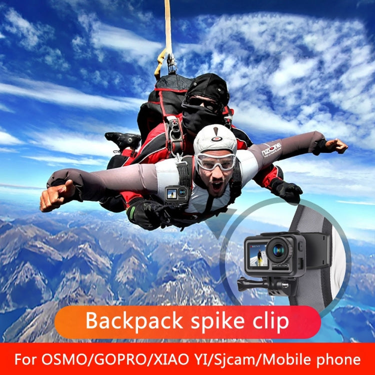 RUIGPRO 360 Degree Rotation Backpack Rec-Mounts Clip Clamp Mount + Phone Clamp for GoPro HERO9 Black / HERO8 Black /7 /6 /5 /5 Session /4 Session /4 /3+ /3 /2 /1, DJI Osmo Action, Xiaoyi and Other Action Cameras(Black) -  by RUIGPRO | Online Shopping South Africa | PMC Jewellery | Buy Now Pay Later Mobicred