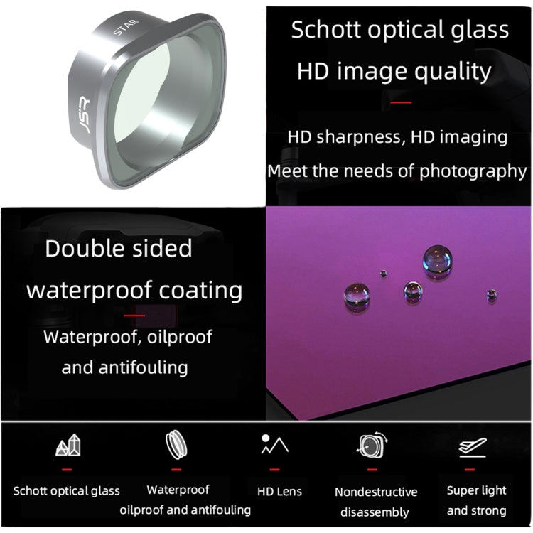 JSR STAR Effect Lens Filter for DJI FPV, Aluminum Alloy Frame - Lens Accessories by JSR | Online Shopping South Africa | PMC TechLife | Buy Now Pay Later Mobicred