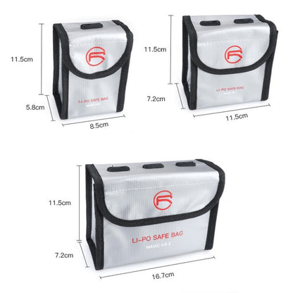 RCSTQ for DJI FPV Combo Battery Li-Po Safe Explosion-proof Storage Bag(Silver) - Case & Bags by RCSTQ | Online Shopping South Africa | PMC Jewellery | Buy Now Pay Later Mobicred