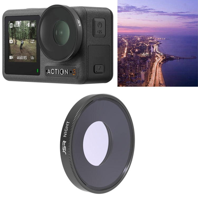 JSR NIGHT Lens Filter For DJI Osmo Action 3 - Lens Filter by JSR | Online Shopping South Africa | PMC TechLife | Buy Now Pay Later Mobicred