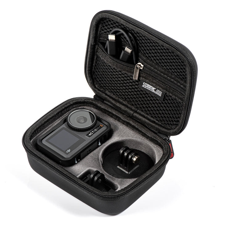 For DJI Osmo Action 3 STARTRC Camera Carry Case with Carabiner & Strap (Black) - free shipping - PMC TechLife - Order now!