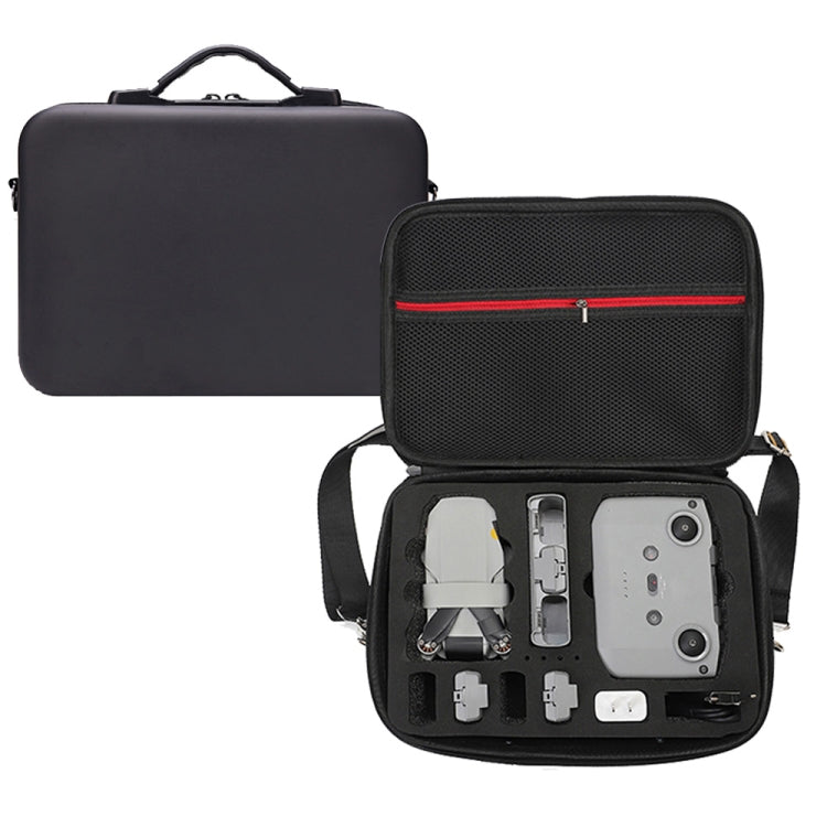 For DJI Mini 2 SE Shockproof Carrying Hard Case Shoulder Bag, Size: 29 x 19.5 x 10cm (Black Black) - Backpacks & Bags by PMC Jewellery | Online Shopping South Africa | PMC Jewellery | Buy Now Pay Later Mobicred