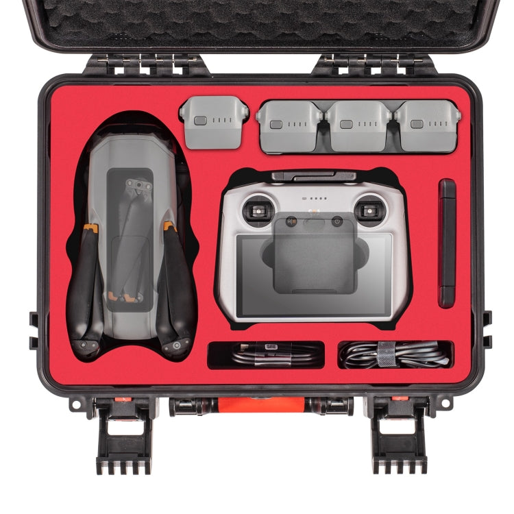 For DJI Air 3S STARTRC Waterproof ABS Suitcase Storage Box (Black) - free shipping - PMC TechLife - Order now!