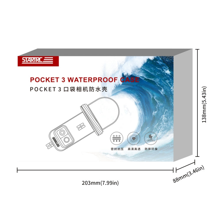 For DJI Osmo Pocket 3 STARTRC 45m / 147ft Underwater Waterproof Housing Diving Case (Transparent) - Case & Bags by STARTRC | Online Shopping South Africa | PMC Jewellery | Buy Now Pay Later Mobicred