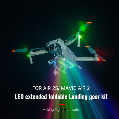 STARTRC LED Light Folding Anti-fall Heightened Landing Gear Training Rack for DJI Air 2S (Grey) - Holder Series by STARTRC | Online Shopping South Africa | PMC Jewellery | Buy Now Pay Later Mobicred