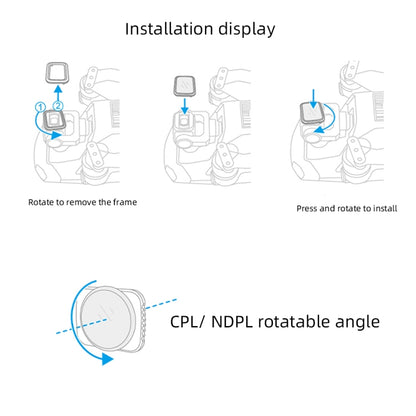 JSR Drone Variable VND ND4 to ND800 Stop Lens Filter for DJI MAVIC Air 2 - Lens Filter by JSR | Online Shopping South Africa | PMC Jewellery | Buy Now Pay Later Mobicred