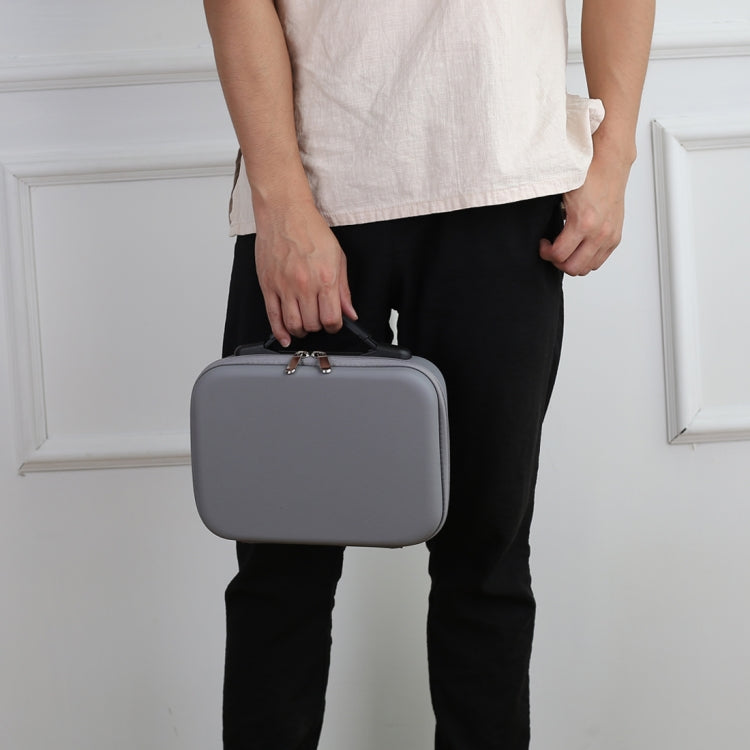 Diamond Texture Shockproof PU Portable Safety Protective Box Storage Bag for DJI Osmo Mobile 4(Grey) -  by PMC TechLife | Online Shopping South Africa | PMC TechLife | Buy Now Pay Later Mobicred