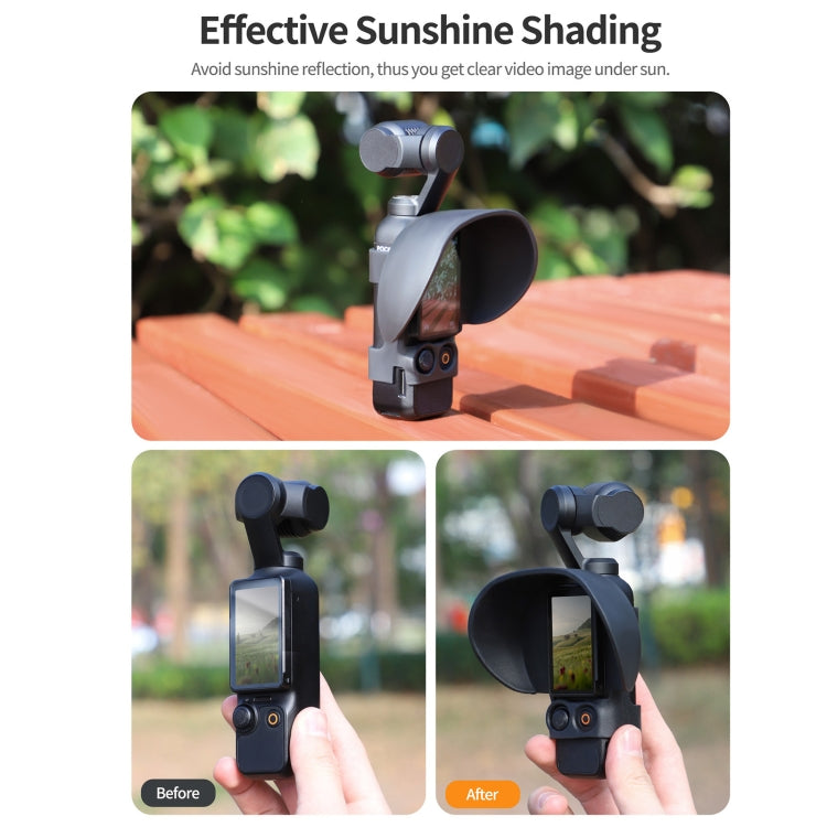 For DJI OSMO Pocket 3 Sunnylife Sunshade Screen Protective Cover Hood (Black) - free shipping - PMC TechLife - Order now!
