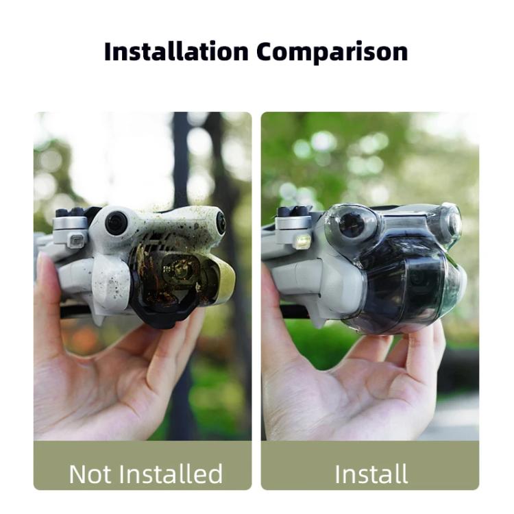 For DJI Mini 4 Pro BRDRC Lens Protective Cover Gimbal Cover (Transparent Black) - free shipping - PMC TechLife - Order now!