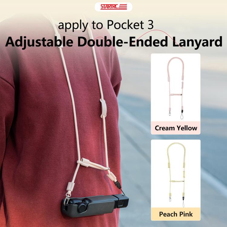 For DJI Pocket 3 STARTRC Adjustable Double-Ended Neck Strap (Pink) - free shipping - PMC TechLife - Order now!