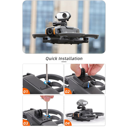 For DJI Avata 2 Sunnylife Action Camera Holder Mount Drone Light Bracket Lamp (Black) -  by Sunnylife | Online Shopping South Africa | PMC Jewellery | Buy Now Pay Later Mobicred