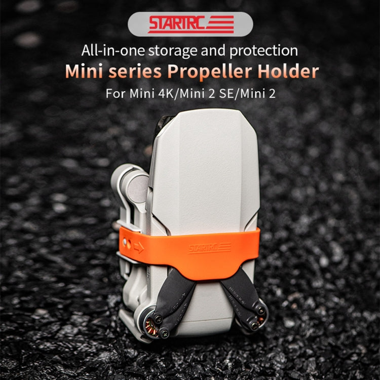 STARTRC Propellers Holder Guard Prop Blade Stabilizer for DJI Mini 4K / Mini 2 SE / Mini (Gray-orange) - Mount & Holder by STARTRC | Online Shopping South Africa | PMC Jewellery | Buy Now Pay Later Mobicred