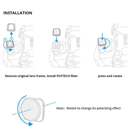 PGYTECH P-16A-040 VND-2-5 Gears Lens Filter for DJI Mavic Air 2 Drone Accessories - Lens Hood by PGYTECH | Online Shopping South Africa | PMC Jewellery | Buy Now Pay Later Mobicred