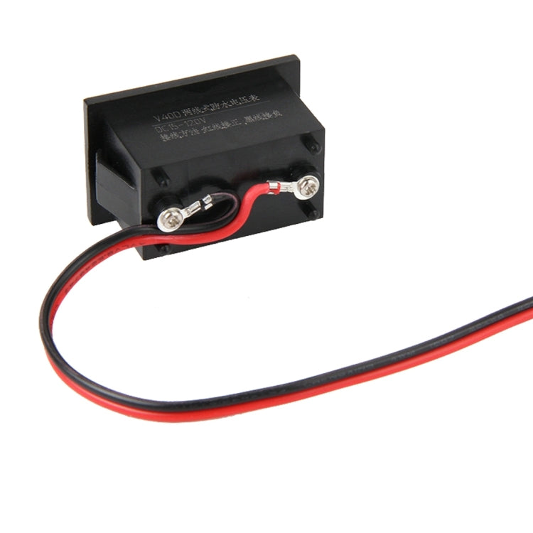 V40D 2 Wires Red Light Display Mini Waterproof IPX4 Digital Voltage Meter, Measure Voltage: DC 15-120V - Current & Voltage Tester by PMC TechLife | Online Shopping South Africa | PMC TechLife | Buy Now Pay Later Mobicred