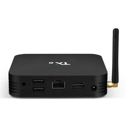 TX6 4K UHD Smart TV Box with Remote Controller, Android 7.1 Allwinner H6 Quad Core ARM Cortex-A53 1.5 GHz, 4GB+32GB, Support  Dual Band WiFi & HDMI & RJ45 & TF Card & SPDIF(Black) - Allwinner H6 by PMC Jewellery | Online Shopping South Africa | PMC Jewellery | Buy Now Pay Later Mobicred