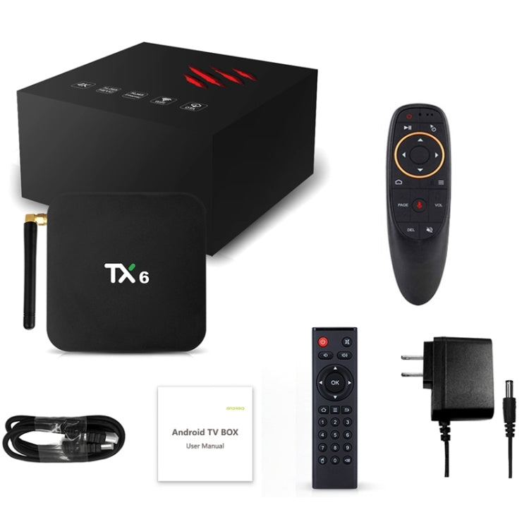 TX6 HD TV Box Media Player, Android 7.1 / 9.0 System, Allwinner H6, up to 1.5GHz, Quad-core ARM Cortex-A53, 2GB + 16GB, Support Bluetooth, WiFi, RJ45, EU Plug - Allwinner H6 by PMC Jewellery | Online Shopping South Africa | PMC Jewellery | Buy Now Pay Later Mobicred