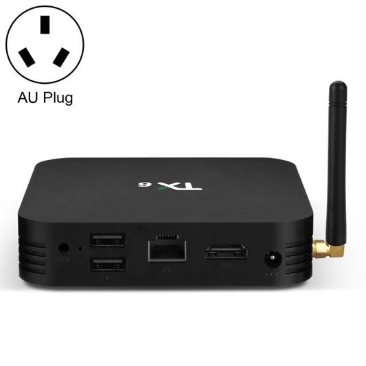 TX6 HD TV Box Media Player, Android 7.1 / 9.0 System, Allwinner H6, up to 1.5GHz, Quad-core ARM Cortex-A53, 4GB + 32GB, Support Bluetooth, WiFi, RJ45, AU Plug - Allwinner H6 by PMC Jewellery | Online Shopping South Africa | PMC Jewellery | Buy Now Pay Later Mobicred