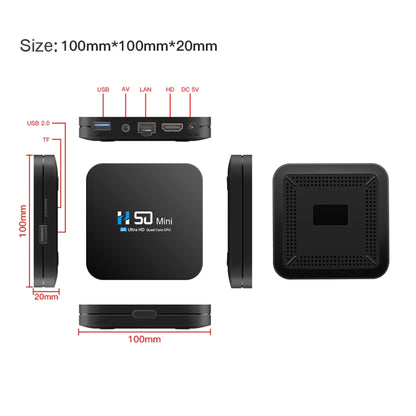 H50 Mini 4K Smart Network TV Box, Android 10.0, RK3318 Quad Core, 2GB+8GB, AU Plug - RK3318 by PMC Jewellery | Online Shopping South Africa | PMC Jewellery | Buy Now Pay Later Mobicred