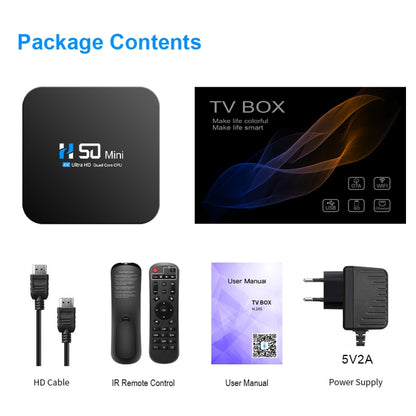 H50 Mini 4K Smart Network TV Box, Android 10.0, RK3318 Quad Core, 2GB+16GB, EU Plug - RK3318 by PMC Jewellery | Online Shopping South Africa | PMC Jewellery | Buy Now Pay Later Mobicred