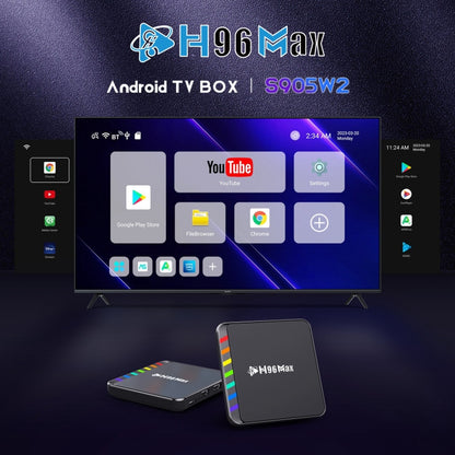 H96 Max W2 4K Ultra HD Android 11.0 Smart TV Box with Remote Control, Amlogic S905W2 Quad-Core, 4GB+64GB(US Plug) - Amlogic S905 by PMC Jewellery | Online Shopping South Africa | PMC Jewellery | Buy Now Pay Later Mobicred