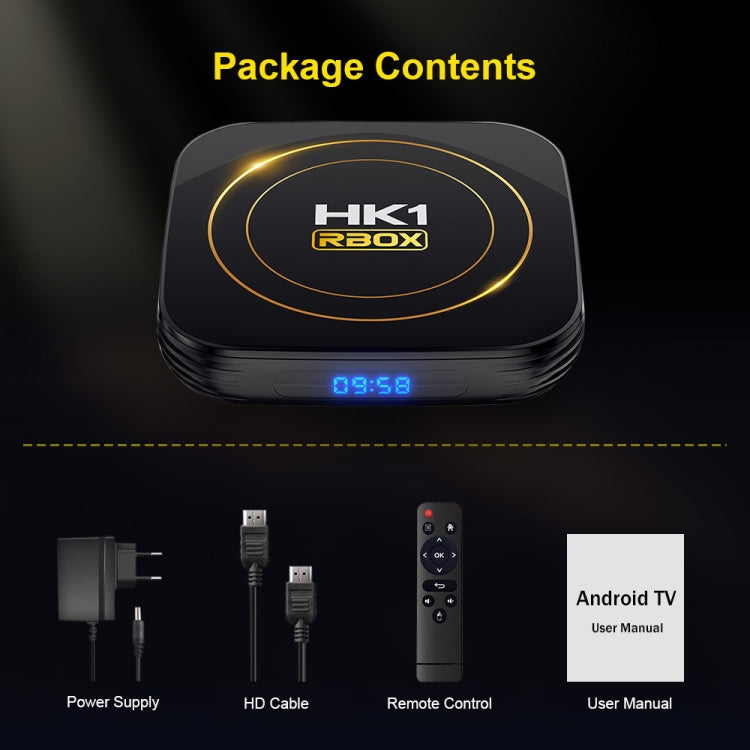 HK1 RBOX-H8S 4K Ultra HD Android 12.0 Smart TV Box with Remote Control, Allwinner H618 Quad-Core, 4GB+32GB(US Plug) - Amlogic S905 by PMC Jewellery | Online Shopping South Africa | PMC Jewellery | Buy Now Pay Later Mobicred