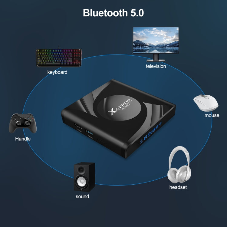 X88 Pro 13 Android 13.0 Smart TV Box with Remote Control, RK3528 Quad-Core, 4G+64GB (US Plug) - Others by PMC TechLife | Online Shopping South Africa | PMC TechLife