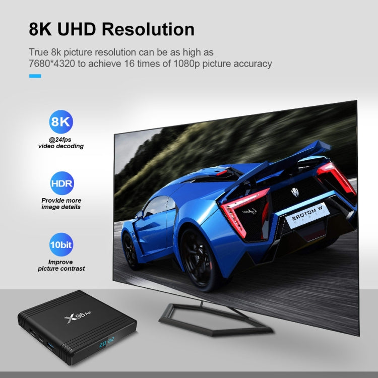 X96 Air 8K Smart TV BOX Android 9.0 Media Player with Remote Control, Quad-core Amlogic S905X3, RAM: 2GB, ROM: 16GB, Dual Band WiFi, UK Plug - Amlogic S905 by PMC Jewellery | Online Shopping South Africa | PMC Jewellery | Buy Now Pay Later Mobicred