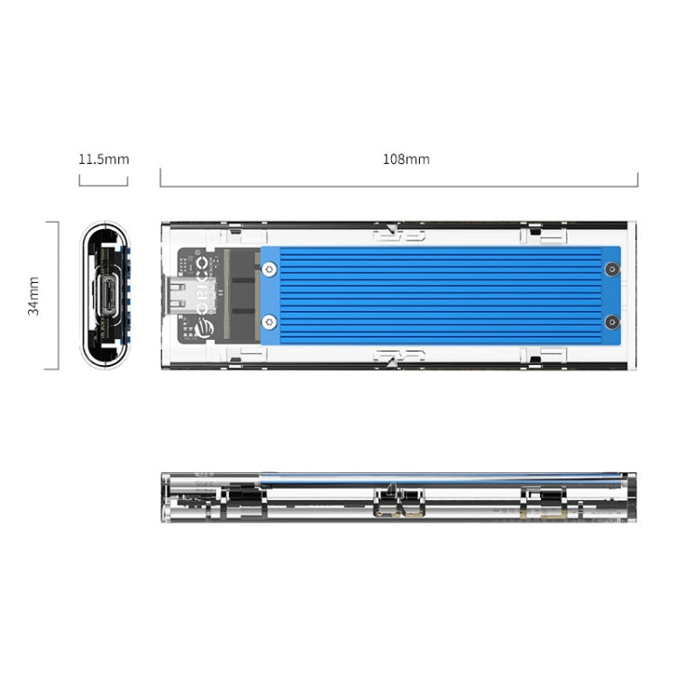 ORICO TCM2-C3 NVMe M.2 SSD Enclosure (10Gbps) - HDD Enclosure by ORICO | Online Shopping South Africa | PMC TechLife