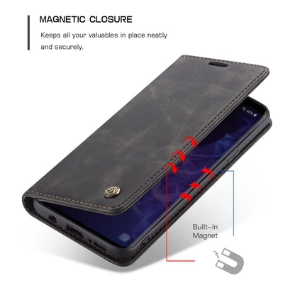 CaseMe-013 Multifunctional Retro Frosted Horizontal Flip Leather Case with Card Slot & Holder & Wallet for Galaxy S9 Plus(Black) - Galaxy Phone Cases by CaseMe | Online Shopping South Africa | PMC Jewellery | Buy Now Pay Later Mobicred