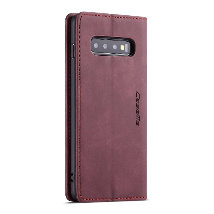 CaseMe-013 Multifunctional Horizontal Flip Leather Case with Card Slot & Holder for Galaxy S10 5G(Wine Red) - Galaxy Phone Cases by CaseMe | Online Shopping South Africa | PMC Jewellery | Buy Now Pay Later Mobicred