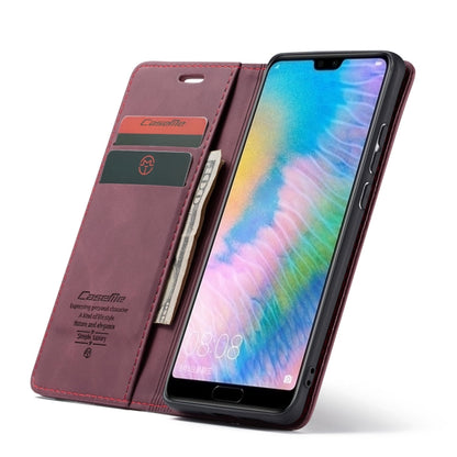 CaseMe-013 Detachable Multifunctional Horizontal Flip Leather Case with Card Slot & Holder for Huawei P20 Pro(Red Wine) - Huawei Cases by CaseMe | Online Shopping South Africa | PMC Jewellery | Buy Now Pay Later Mobicred