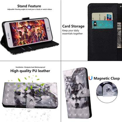 3D Painting Pattern Coloured Drawing Horizontal Flip TPU + PU Leather Case with Holder & Card Slots & Wallet For Huawei Y5 Lite 2018 / Y5 2018(Husky) - Huawei Cases by PMC Jewellery | Online Shopping South Africa | PMC Jewellery | Buy Now Pay Later Mobicred