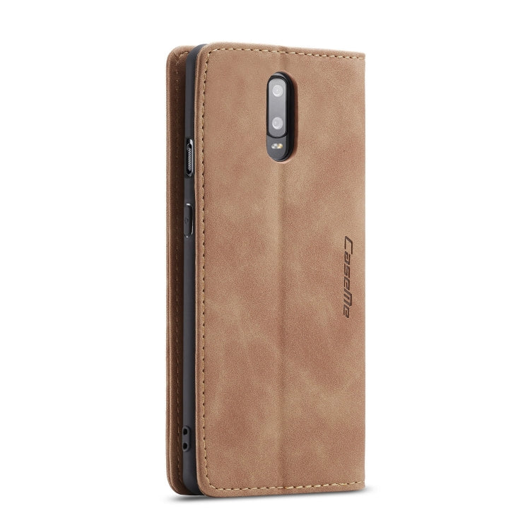 CaseMe-013 Multi-functional Retro Frosted Horizontal Flip Leather Case with Card Slot & Holder & Wallet For OnePlus 7(Brown) - free shipping - PMC Jewellery - Order now!