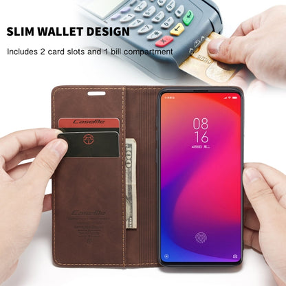 CaseMe-013 Multi-functional Retro Frosted Horizontal Flip Leather Case with Card Slot & Holder & Wallet For Xiaomi Mi 9T Pro / Redmi K20 Pro / Xiaomi Mi 9T / Redmi K20(Coffee) - Xiaomi Cases by CaseMe | Online Shopping South Africa | PMC Jewellery | Buy Now Pay Later Mobicred