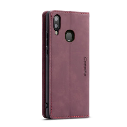 CaseMe-013 Multi-functional Retro Frosted Horizontal Flip Leather Case with Card Slot & Holder & Wallet For Galaxy A20e(Wine Red) - Galaxy Phone Cases by CaseMe | Online Shopping South Africa | PMC Jewellery | Buy Now Pay Later Mobicred