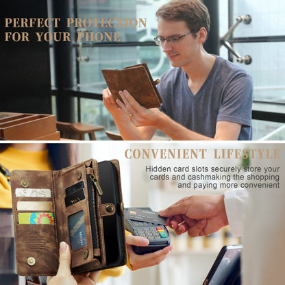 For iPhone 11 Pro Max CaseMe-008 Detachable Multifunctional Horizontal Flip Leather Case with Card Slot & Holder & Zipper Wallet & Photo Frame (Brown) - iPhone 11 Pro Max Cases by CaseMe | Online Shopping South Africa | PMC Jewellery | Buy Now Pay Later Mobicred