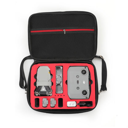 LS4456 Portable Drone PU Shoulder Storage Bag Handbag for DJI Mavic Mini 2(Black + Red Liner) - Carry Cases & Bags by PMC Jewellery | Online Shopping South Africa | PMC Jewellery | Buy Now Pay Later Mobicred