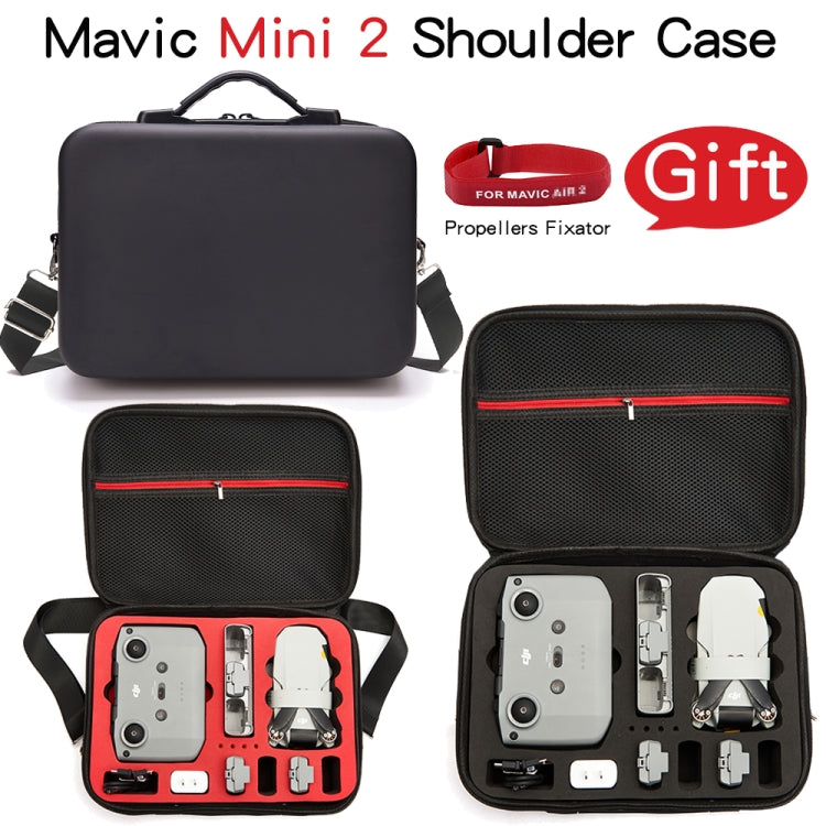 LS4456 Portable Drone PU Shoulder Storage Bag Handbag for DJI Mavic Mini 2(Black + Black Liner) -  by PMC Jewellery | Online Shopping South Africa | PMC Jewellery | Buy Now Pay Later Mobicred