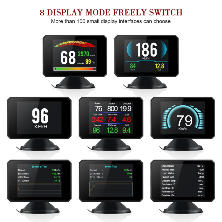 P16 Car HUD Head-up Display OBD2 Fault Code Elimination - Head Up Display System by PMC TechLife | Online Shopping South Africa | PMC TechLife | Buy Now Pay Later Mobicred
