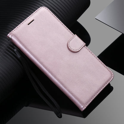 For Samsung Galaxy A01 Solid Color Horizontal Flip Protective Leather Case with Holder & Card Slots & Wallet & Photo Frame & Lanyard(Rose Gold) - Galaxy Phone Cases by PMC Jewellery | Online Shopping South Africa | PMC Jewellery