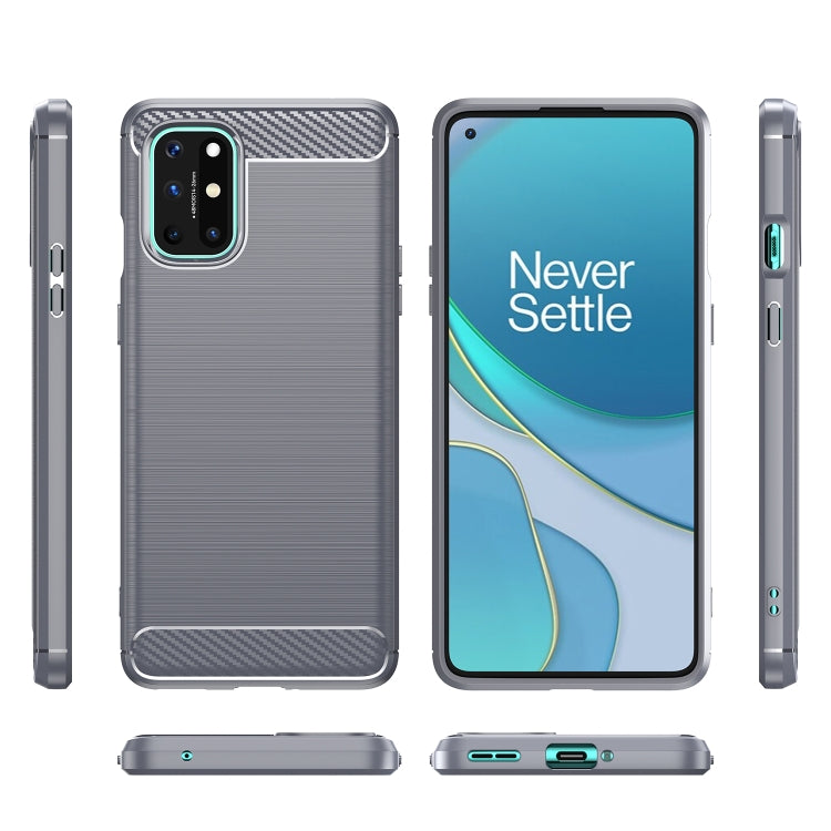 For OnePlus 8T Brushed Texture Carbon Fiber TPU Case (Grey) - OnePlus Cases by PMC Jewellery | Online Shopping South Africa | PMC Jewellery | Buy Now Pay Later Mobicred