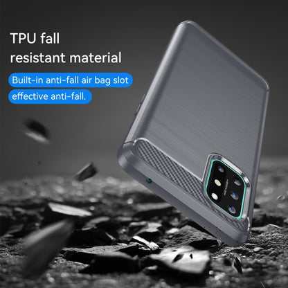 For OnePlus 8T Brushed Texture Carbon Fiber TPU Case (Grey) - OnePlus Cases by PMC Jewellery | Online Shopping South Africa | PMC Jewellery | Buy Now Pay Later Mobicred