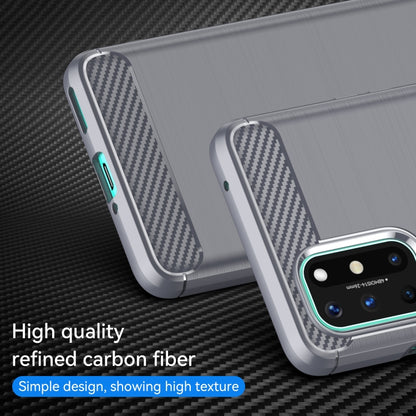 For OnePlus 8T Brushed Texture Carbon Fiber TPU Case (Grey) - OnePlus Cases by PMC Jewellery | Online Shopping South Africa | PMC Jewellery | Buy Now Pay Later Mobicred